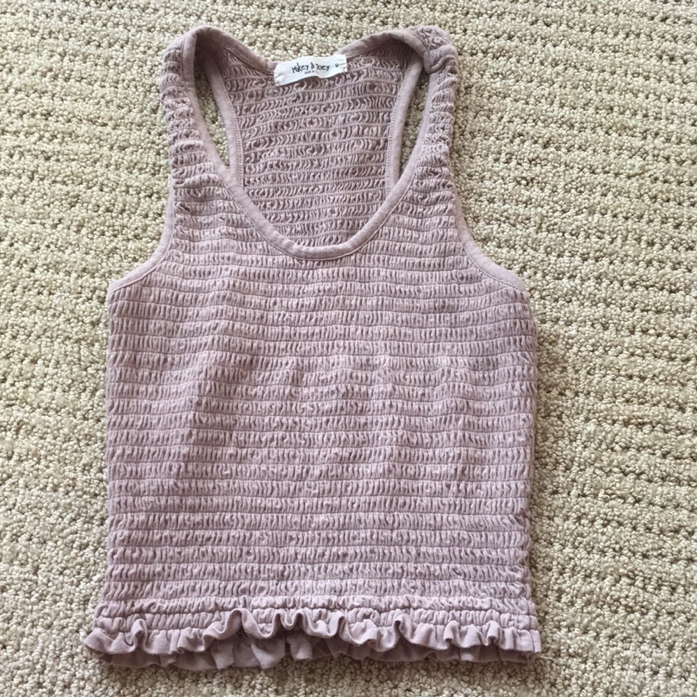 Runched cropped tank top